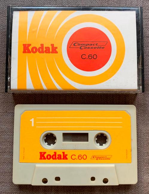 Zeldzaam KODAK C60 cassettebandje 1971 vintage IZGST rare, Cd's en Dvd's, Cassettebandjes, Zo goed als nieuw, Onbespeeld, 1 bandje