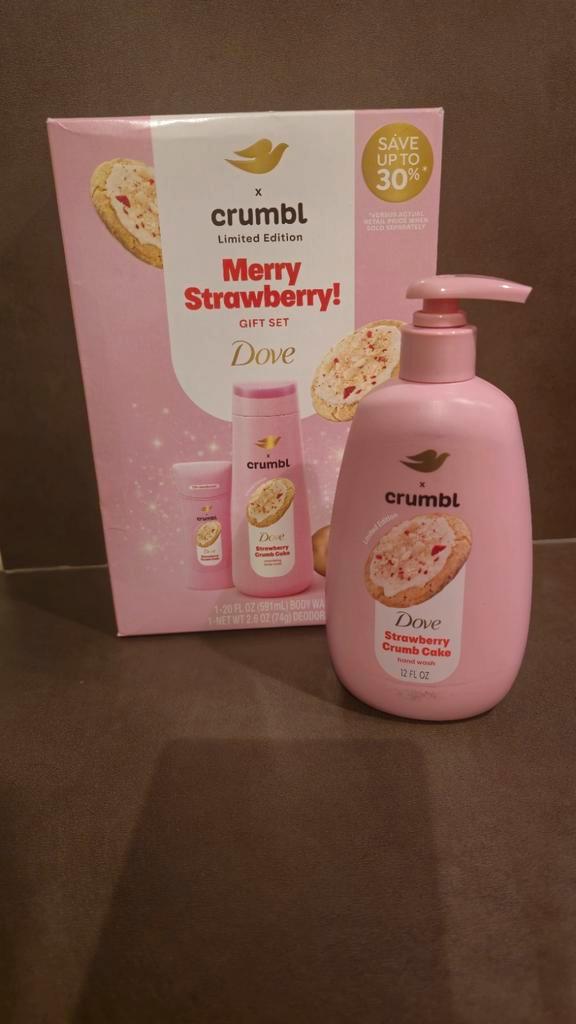 Dove Crumbl Strawberry Crumb Cake Set, Sieraden, Tassen en Uiterlijk, Uiterlijk | Lichaamsverzorging, Nieuw, Bad & Douche, Ophalen of Verzenden