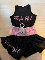 Complete kickboks set meisje fight girl + joya maat 7/8 jaar, Ophalen of Verzenden, Zo goed als nieuw, Bokshandschoenen