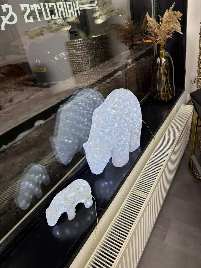 LED IJsbeer Decoratie – Verlicht – Set van 2, Ophalen of Verzenden, Zo goed als nieuw