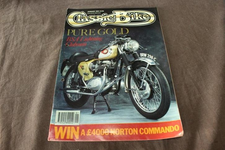 Classic Bike januari 1991 oa. BSA Lightning  Rudge Velocette, Boeken, Motoren, Gelezen, Ophalen of Verzenden