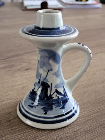 Vintage Delfts blauwe kandelaar beschikbaar voor biedingen