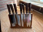 Shinrai knives. Micarta Jewels 7delig Damascus set, Ophalen, Nieuw, Rvs of Chroom