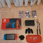 Nintendo switch set + TV, Spelcomputers en Games, Spelcomputers | Nintendo Switch, Met games, Ophalen of Verzenden, Zo goed als nieuw