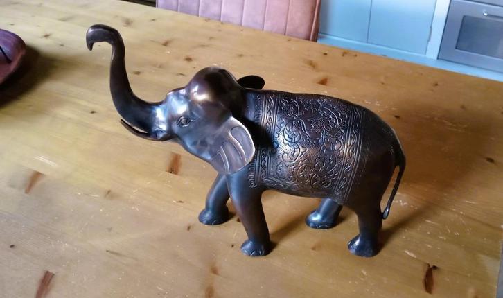 Grote bronzen olifant, Antiek en Kunst, Antiek | Koper en Brons, Brons, Ophalen of Verzenden
