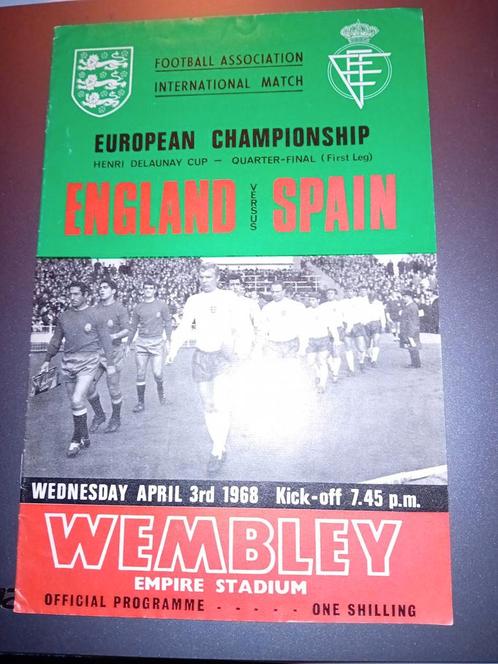 Programma boekje England versus Spain 3 april 1968, Verzamelen, Sportartikelen en Voetbal, Zo goed als nieuw, Boek of Tijdschrift
