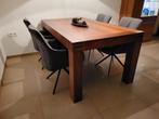 Set van noten houten salon- & eetkamertafel, Huis en Inrichting, Ophalen, Gebruikt, 50 tot 100 cm, Kersenhout