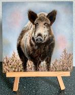 Schilderij Wild Zwijn - dierenkunst, Antiek en Kunst, Kunst | Schilderijen | Modern, Ophalen of Verzenden
