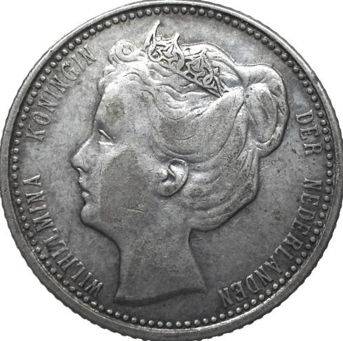 Nederland 25 cent 1905 (zilver, schaars), Postzegels en Munten, Munten | Nederland, Losse munt, 25 cent, Koningin Wilhelmina, Zilver
