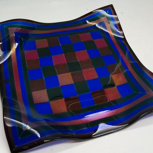 Glaskunst door Frank van der Ham – Glasfusing schaal, Antiek en Kunst, Antiek | Glas en Kristal, Ophalen of Verzenden