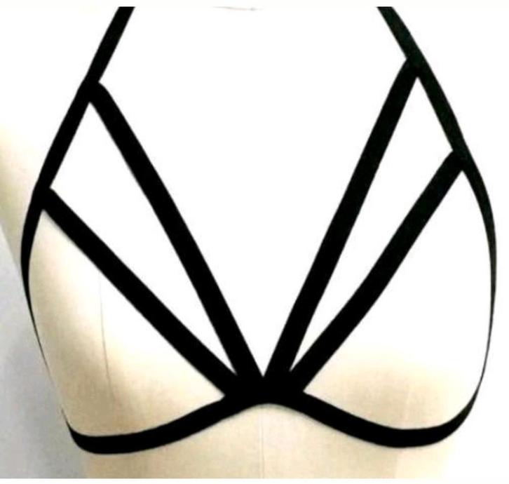 Harnas-top / Lingerie strappy top - BH edgy & stijlvol Sexy, Kleding | Dames, Ondergoed en Lingerie, BH, Zwart, Ophalen of Verzenden