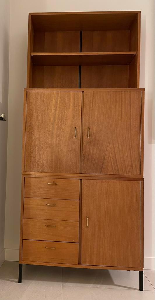 KK in stijl van Simpla Lux vintage wandkastje, Huis en Inrichting, Kasten | Secretaires, Gebruikt, Ophalen