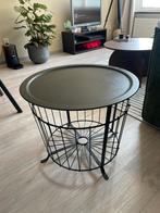 Ikea bijzettafel / opbergtafel Gualov, Metaal of Aluminium, Rond, 55 tot 75 cm, Zo goed als nieuw