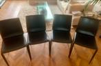 4 stoelen van Bontempi, model Linda, Huis en Inrichting, Stoelen, Gebruikt, Zwart, Ophalen