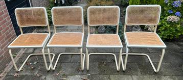 Stoel 4x wit in de stijl van Marcel Breuer / Thonet S32  beschikbaar voor biedingen