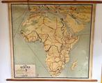Retro vintage schoollandkaart Afrika, Boeken, Atlassen en Landkaarten, Gelezen, Overige gebieden, Ophalen of Verzenden, 1800 tot 2000
