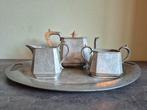 Mooie koffie en theeset van Tin, Antiek en Kunst, Ophalen of Verzenden