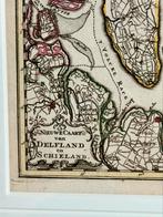 Cartografie - kopergravure 1740 - Delfland/Schieland/Z-Holl, Ophalen of Verzenden