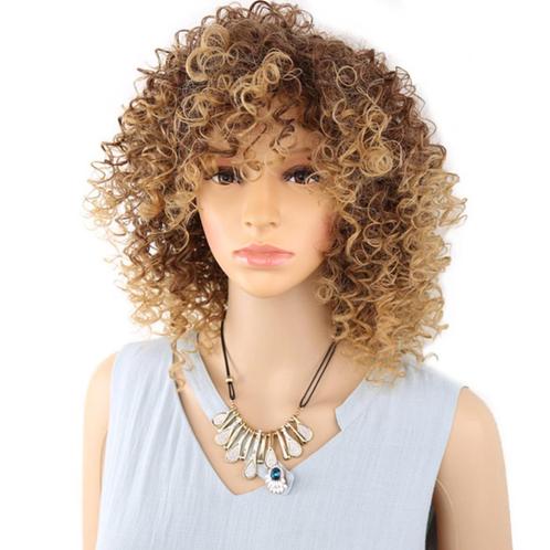 Pruik afro kroes schouderlang haar spiraalkrullen, Sieraden, Tassen en Uiterlijk, Uiterlijk | Haarverzorging, Nieuw, Pruik of Haarverlenging