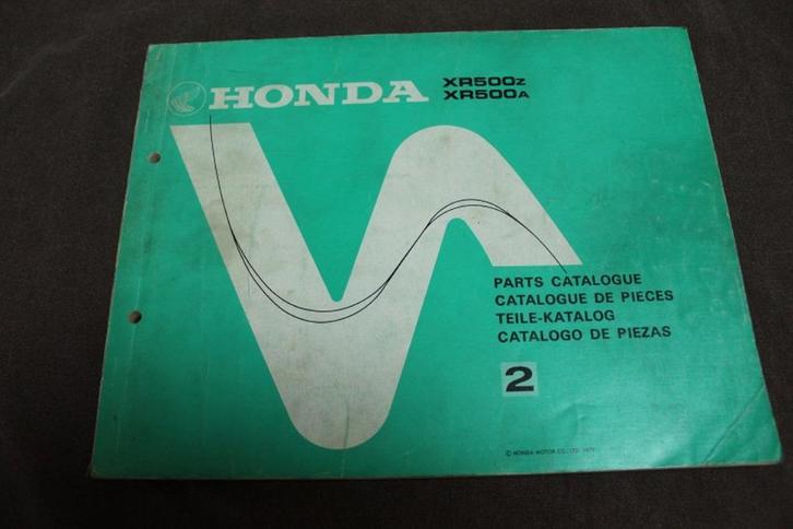 Honda XR500 Z / A 1979 motorcycle parts list XR 500 katalog, Motoren, Handleidingen en Instructieboekjes, Honda, Ophalen of Verzenden