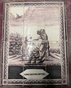 Tegeltabeau abrahams offer 12 tegels 19e eeuw., Antiek en Kunst, Ophalen