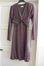 Sam & Diago - Paarse jurk met bolero - 38, Kleding | Dames, Paars, Ophalen of Verzenden, Zo goed als nieuw, Onder de knie