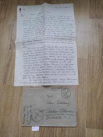 feldpost brief duits ww2 ,Marine-Flak-Abteilung , 1944