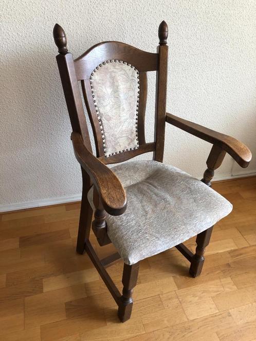 Mooie eiken stoel, Huis en Inrichting, Stoelen, Gebruikt, Eén, Hout, Bruin, Ophalen