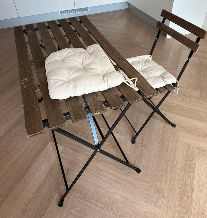 Ikea balkonset tuinset compleet TÄRNÖ, Tuin en Terras, Tuinsets en Loungesets, Zo goed als nieuw, Hout, 4 zitplaatsen, Bijzettafel
