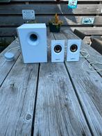 Logitech Z533 Speakers wit, Ophalen of Verzenden, Gebruikt, Audiokanaal 2.1, Logitec
