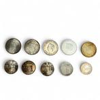 Lot diverse zilveren munten (10x), Postzegels en Munten, Munten | Nederland, Ophalen of Verzenden, Vóór koninkrijk, 10 gulden