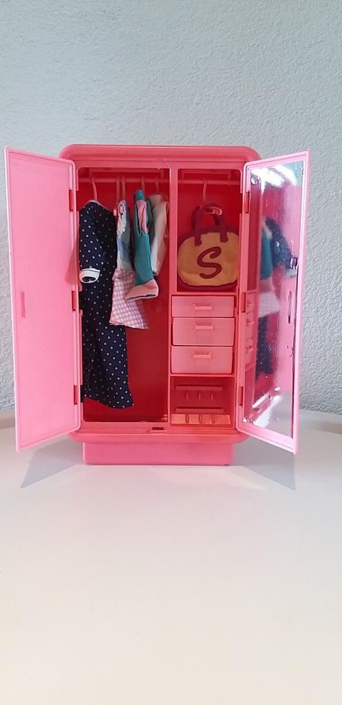 Vintage Barbie & Fleur kledingkast, badkamer voor poppenhuis, Kinderen en Baby's, Speelgoed | Poppenhuizen, Gebruikt, Ophalen of Verzenden