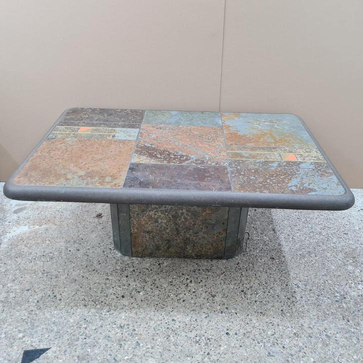 Brutalist tafel, jaren 80 , Vintage, salontafel Design tafel, Huis en Inrichting, Tafels | Salontafels, Gebruikt, Minder dan 50 cm