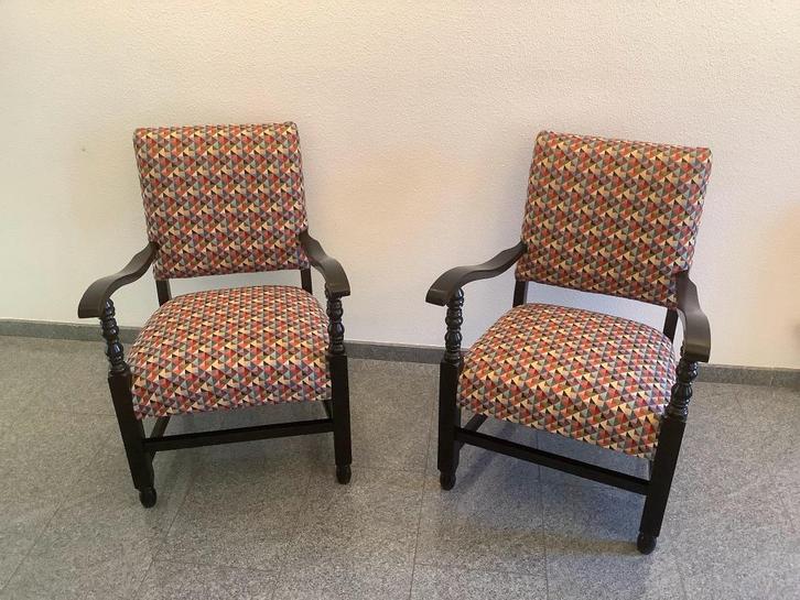 2 mooie fauteuils, Huis en Inrichting, Fauteuils, Zo goed als nieuw, Stof, 50 tot 75 cm, Minder dan 75 cm, Ophalen