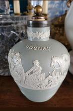 Antieke saliegroene cognacfles van Brownhills Pottery Co, Ophalen of Verzenden