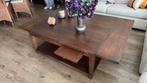 Salontafel 110 cm vierkant massief eikenhout, Ophalen, Vierkant, Zo goed als nieuw, Minder dan 50 cm