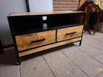 Industrieel Mango houten TV meubel 100 x 40 x 57 cm, Ophalen, 50 tot 100 cm, Zo goed als nieuw, Metaal