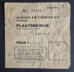 Martins Air Charter Schiphol plaatsbewijs (N223), Ophalen of Verzenden, Gebruikt, Kaart, Foto of Prent
