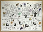 Litho Ivan Lovrenčić, vogels en bomen, 1991, Antiek en Kunst, Kunst | Litho's en Zeefdrukken, Ophalen of Verzenden
