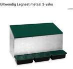 Uitwendig legnest 3-vaks (van metaal), Dieren en Toebehoren, Pluimvee, Geslacht onbekend, Kip