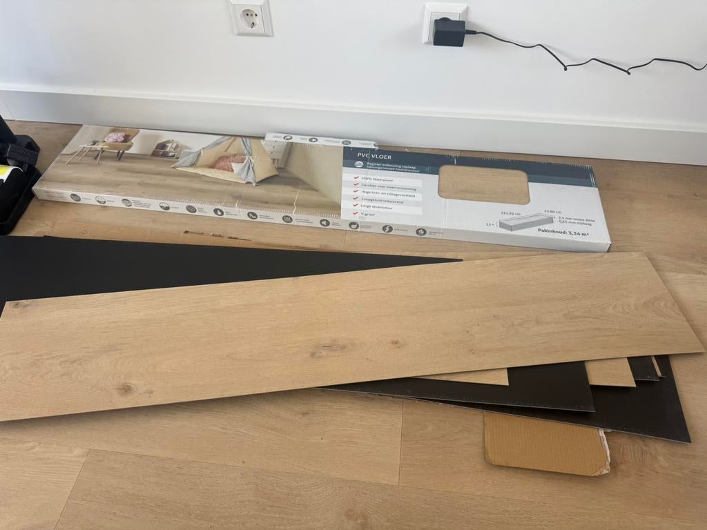 pvc laminaat, Huis en Inrichting, Stoffering | Vloerbedekking, Ophalen of Verzenden, Zo goed als nieuw, Minder dan 10 m², Laminaat