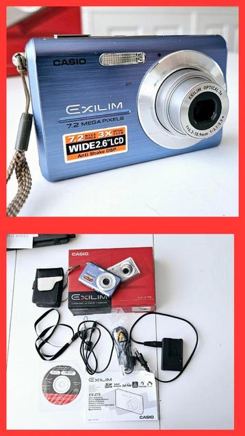 Casio Exilim EX-Z75 Digitale Camera – 7.2 MP – Compleet beschikbaar voor biedingen