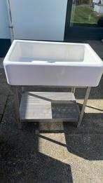 Witte porseleinen wasbak voor keuken of badkamer., Ophalen of Verzenden, Zo goed als nieuw, 50 tot 100 cm, Minder dan 100 cm