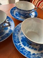 3 antieke kop en schotels, Ophalen of Verzenden