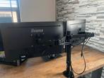 2 Monitoren met beugel - Wegens verhuizing!, Computers en Software, Monitoren, In hoogte verstelbaar, Full HD, 60 Hz of minder