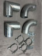 Zinken Bochten & Beugels - Dakgoot, Doe-het-zelf en Verbouw, Buizen en Afvoer, Bochten, Gebruikt, Ophalen of Verzenden, Zink