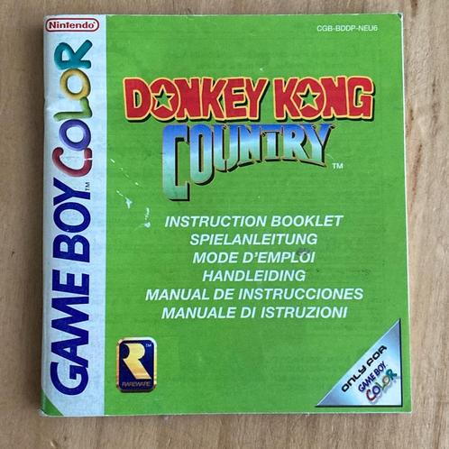 Donkey Kong Country handleiding (game manual), Spelcomputers en Games, Games | Nintendo Game Boy, Gebruikt, Platform, 1 speler