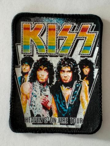 Kiss heaven's on fire tour vintage glam rock RARE patch  beschikbaar voor biedingen