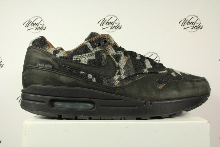 Nike Air Max 1 QS Pendleton Black - 44, Kleding | Heren, Schoenen, Gedragen, Zwart, Ophalen of Verzenden