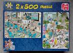 Puzzels Jan van Haasteren   -   2x 500, Hobby en Vrije tijd, Denksport en Puzzels, Ophalen, 500 t/m 1500 stukjes, Gebruikt